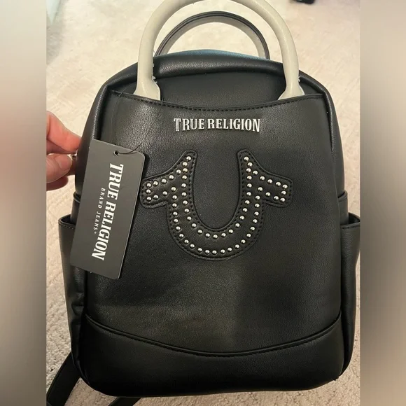 True Religion small back back ! True Religion Mini Denim Logo Backpack - Macy main image 2
